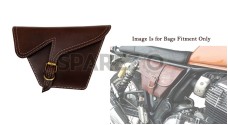 Royal Enfield GT and Interceptor 650 Side Panel Bag Genuine Leather Brown - SPAREZO